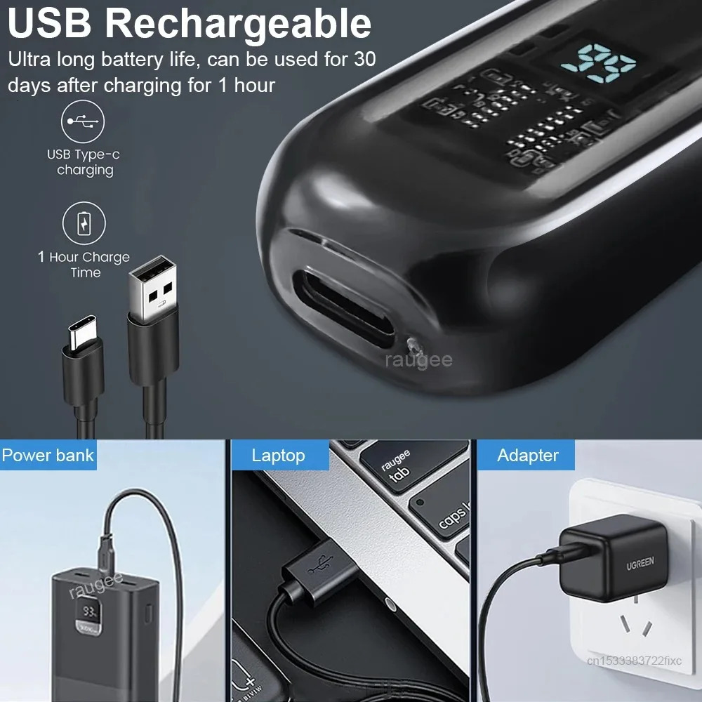 USB Rechargeable Nose Ear Hair Trimmer for Men Waterproof Painless Electric Personal Groomer Portable Hair Cutter 251022