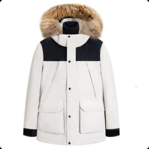 Down Men And Women Winter Thickened Short Fur Collar Couple Puffer Jacket Cold-Proof Coat Warm Antibacterial Heat Retention