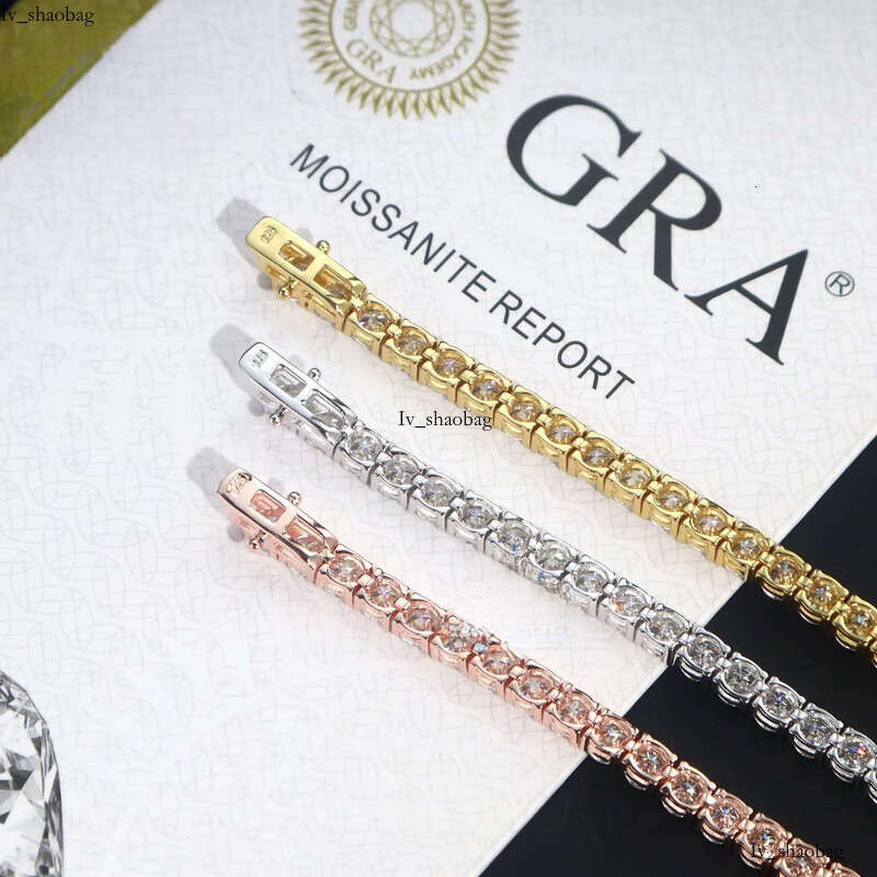 Cheapest Price D-VVS Moissanites Synthesis Dia Hip Hop Jewelry Sterling Sier Moissanite Bracelet Necklace 825 aaa