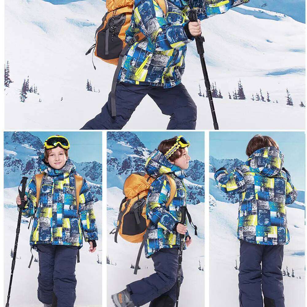 Kids Ski Suits,Children's Snowwear Windproof Waterproof Warm Girls Boy Skiing Jacket Bib Pants Winter Snowboarding Suits Outfits