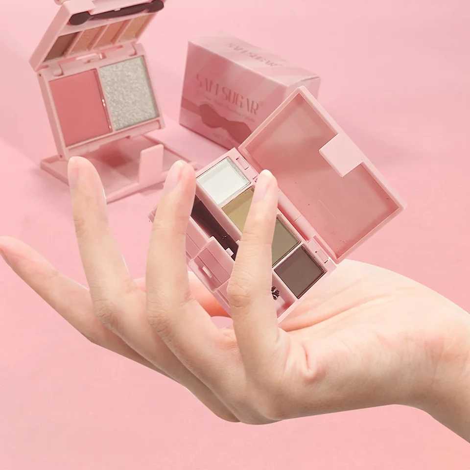 Rich Color Eyeshadow Highlighter Blush Contour Palette Waterproof Long Lasting Portable Mini Three Fold Makeup TrayXJ251027