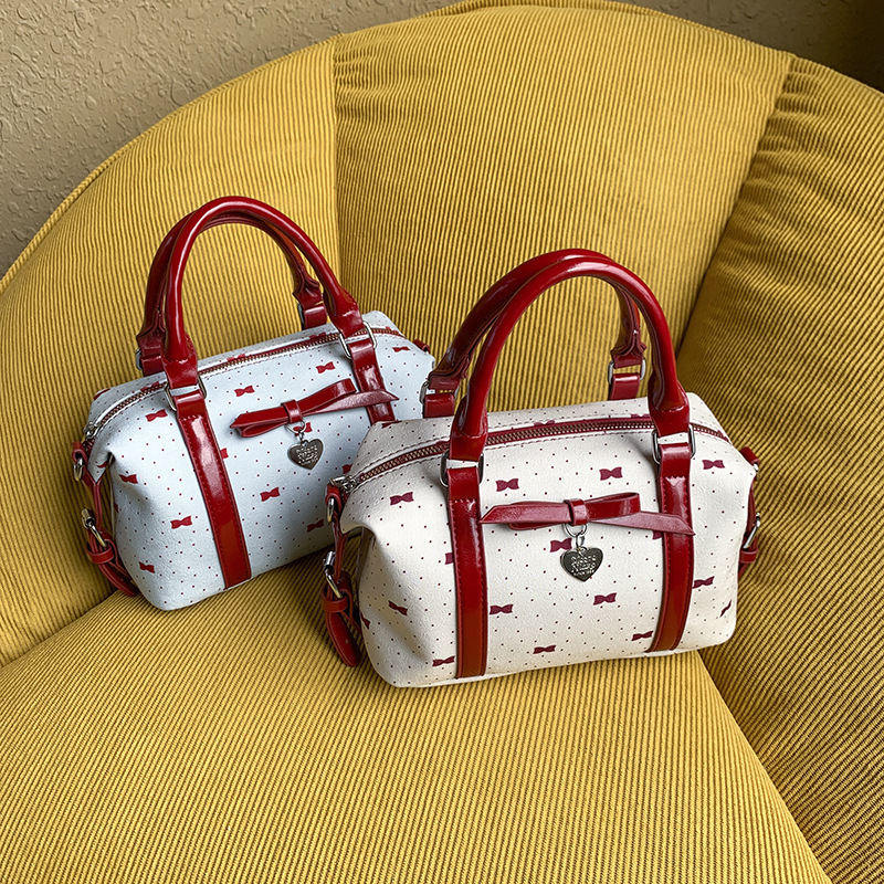 Free shipping designer bag Bowknot Color-Block Handheld Pillow Bag for Women New High-End Ballet Style Single Shoulder Crossbody Bag