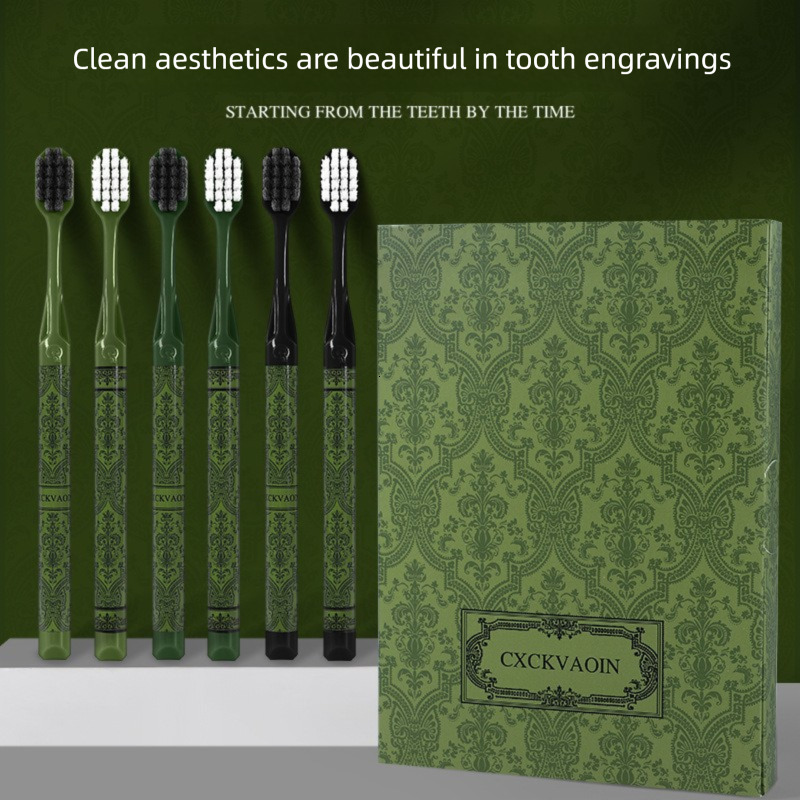 CXCK new Senlv soft bristled toothbrush, clean and gum protecting toothbrush, home use, 6-piece light luxury gift box ddmytues