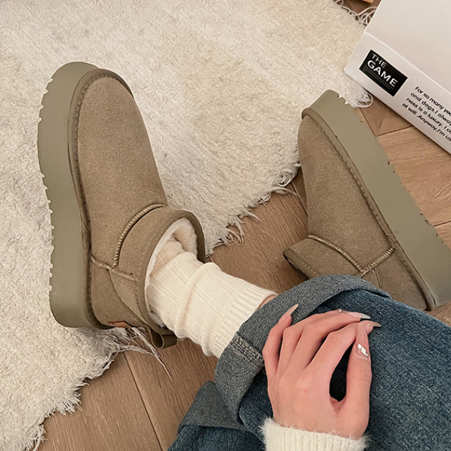 Free shipping Designer Multi-Color Platform Snow Boots with Plush Lining Daily Occasion Wear Fashion Stylish Versatile Trendy Boots