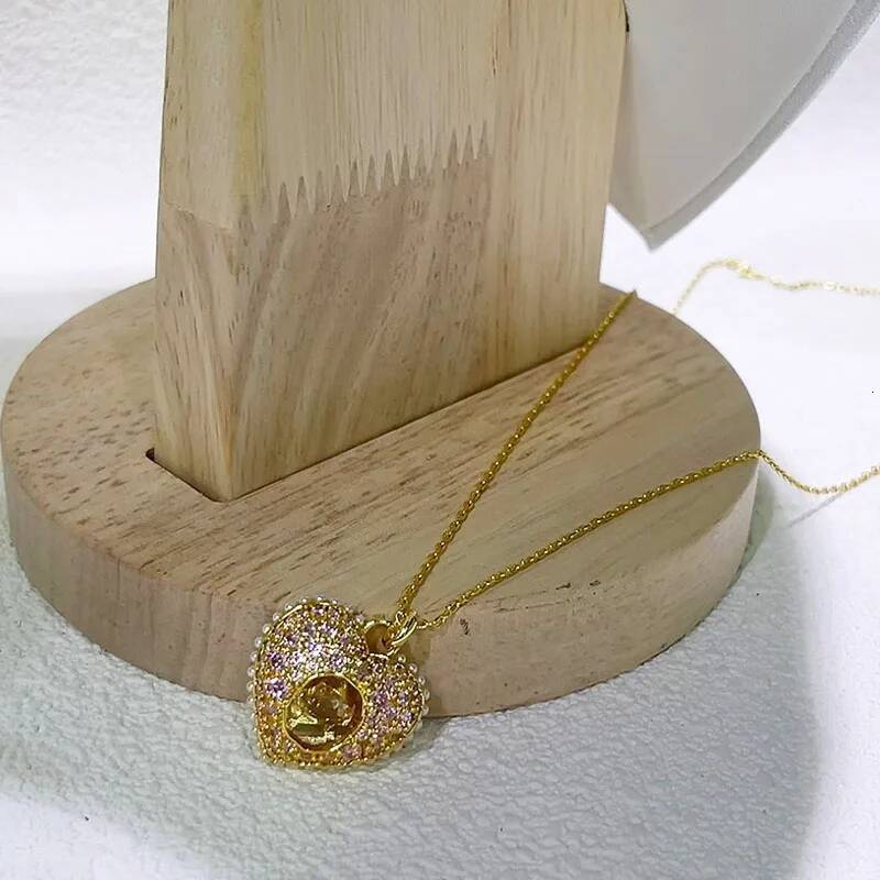 Charms 2025 New Necklace Fine Set for Women Heart Blue Crystal Earrings Bracelet Romantic Gift Jewelry