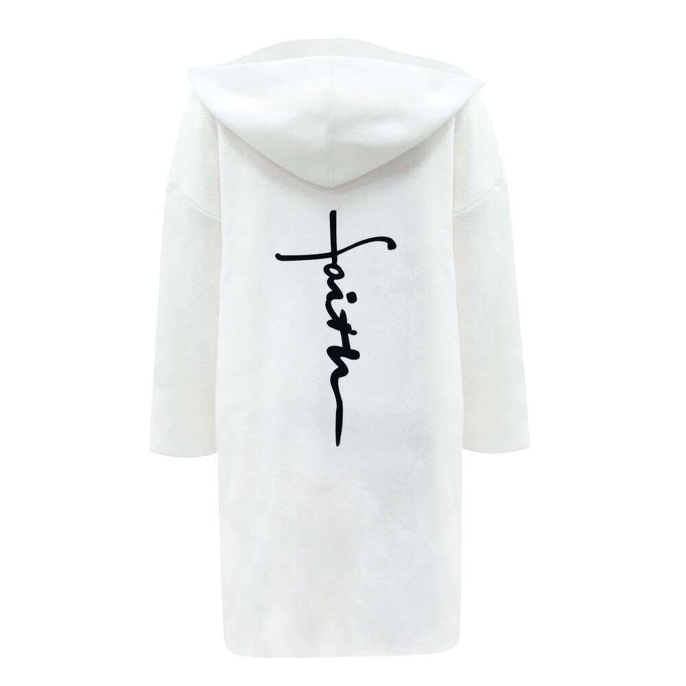 Women's Casual Cardigan - 100% Polyester Solid Color Open Front Lightweight Warmth, Micro-Stretch Fall Winter Layering Piece For Everyday Outfits