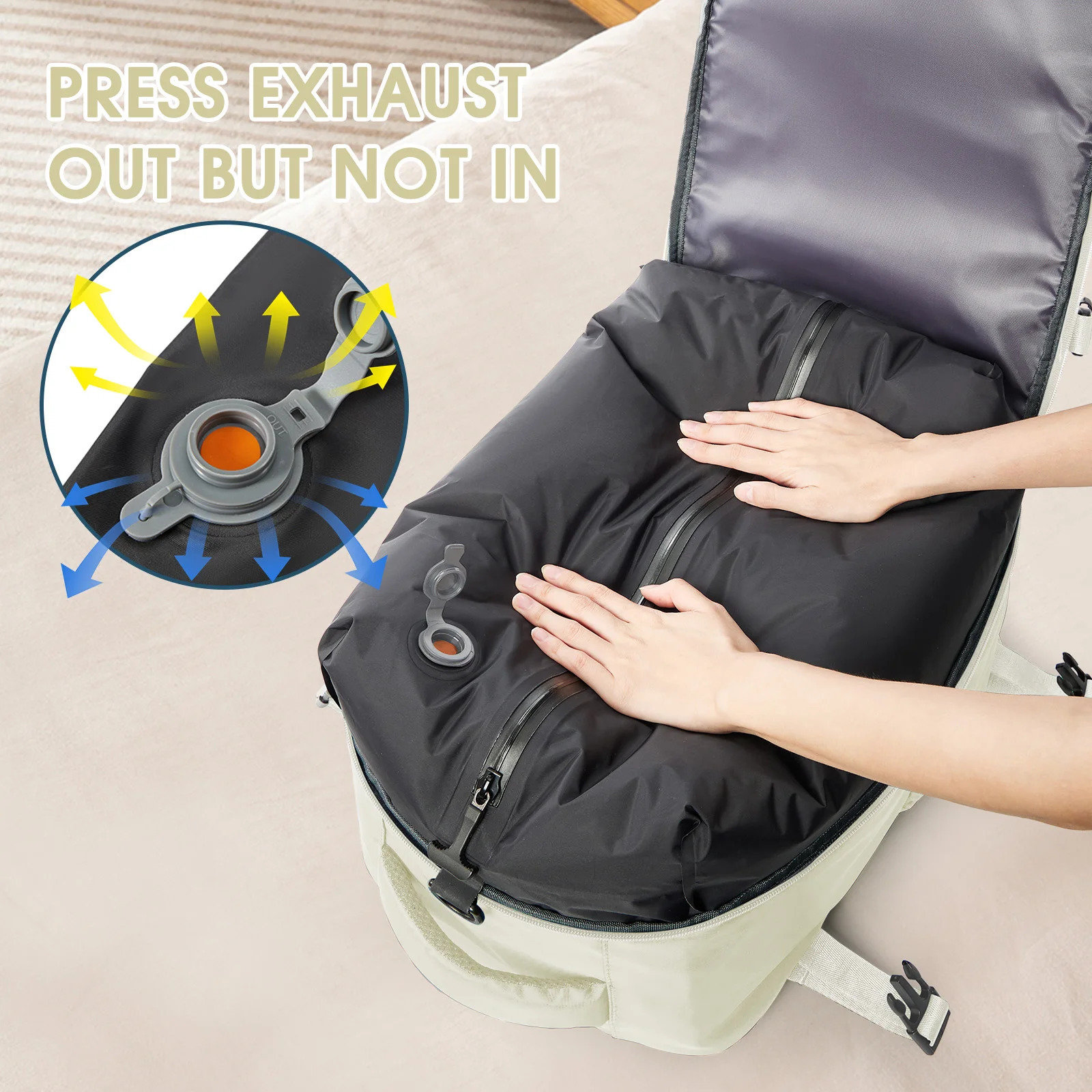 Ryanair Backpack Travel Cabin Airplane 40x20x25 Air Vacuum compression Backpack Women Men Backpack Business Laptop Bag Handbag 251027