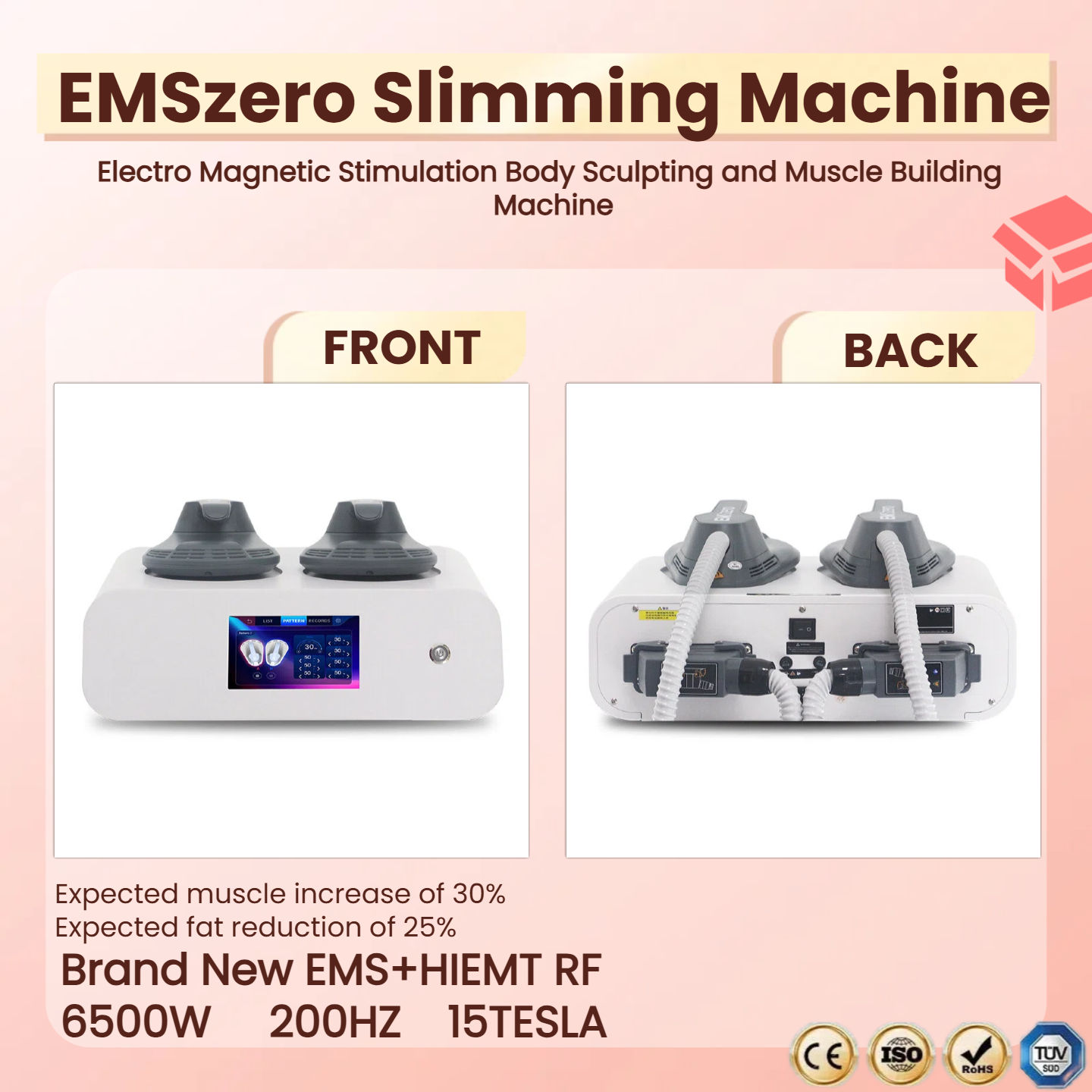 Desktop EMSzero RF EMS Sculpting Body Sculpt Slimming Weight Loss Electro Magnetic Stimulation Body Sculpting and Muscle Building Machine 200HZ HIEMT