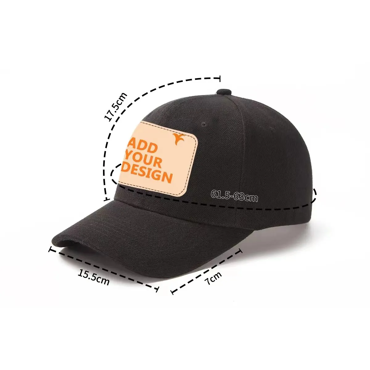 DHgatepod Classic Baseball Cap - Curved Brim Sun Protection Cotton Canvas & PU Hat for Sports & Outdoor Activities