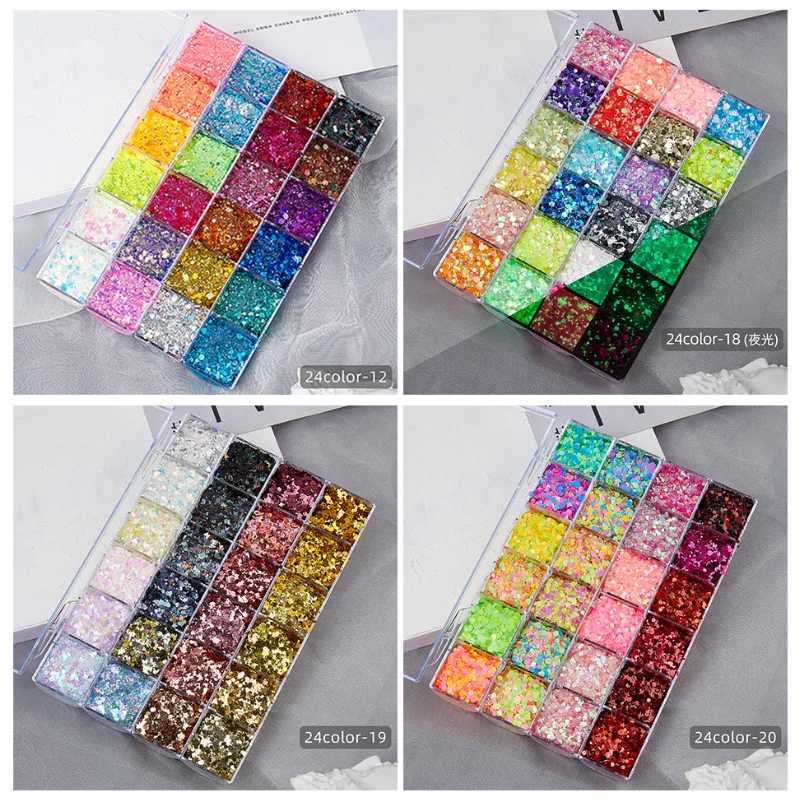 24 Color Chameleon Pigment Chunky Glitter Flakes Gel Eyeshadow Multichrome Duochrome Glitter EyeshadowXJ251027