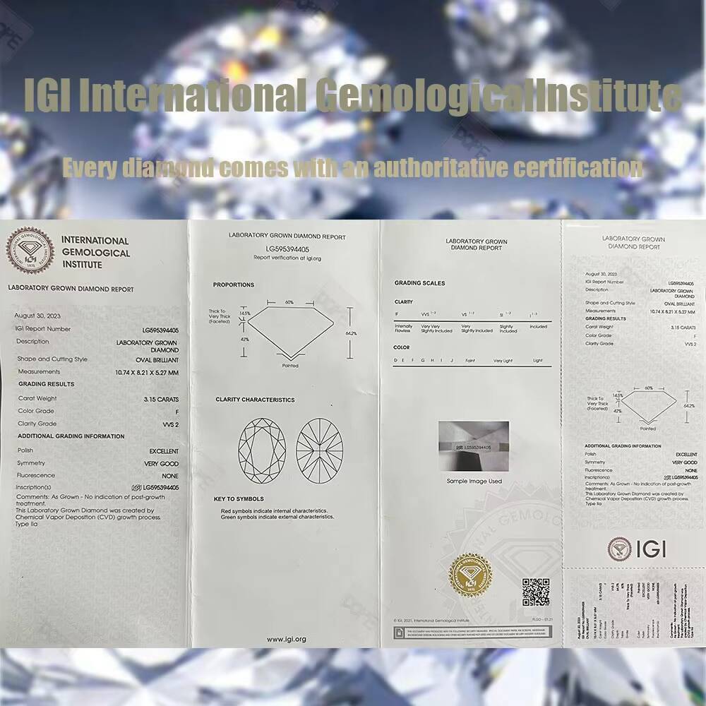Classic Lab Grown Diamond Ring Solid Real 14K Gold Custom Lab Diamond IGI Certificate Wedding Engagement Ring
