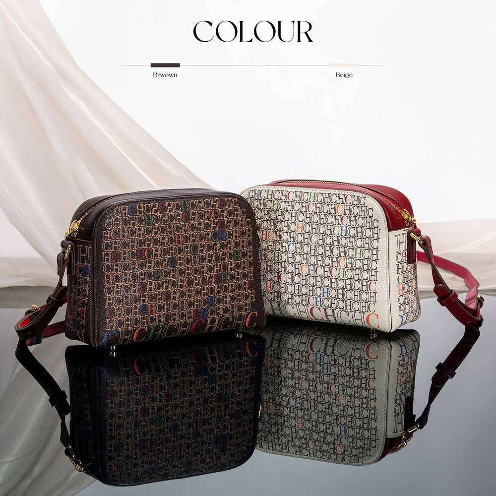 Fashionable Designer Classic Women's Handbag Square PVC Printed Shoulder Bag