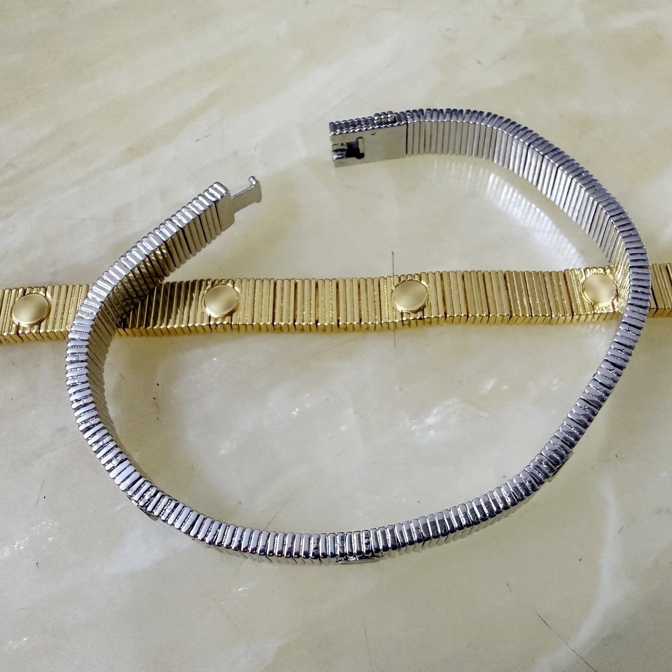 ADITA UNLIMITED Bracelet 7 mm 16-21 CM Couple Bangle woman designer Bracelet mans Gold plated 18 K TOP quality exquisite gift 041A