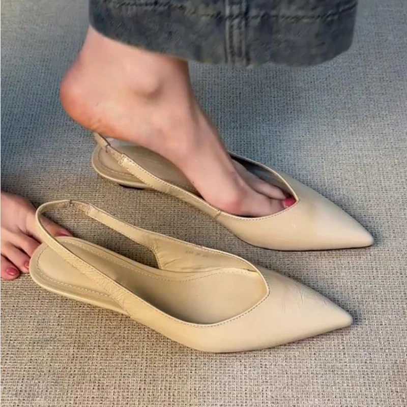 Pointed Toe Womens Sandals Elegant Heels Shoes Summer 2025 Fi Slides New Party Flip Flops Dress Slingback Mujer ZapatillasXJ251027