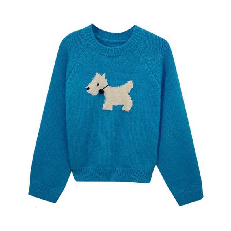 New Autumn and Winter Round Neck Longsleeved Puppy Sweater Womens Fashion Casual Pullover Knitted Sweater TopT251027