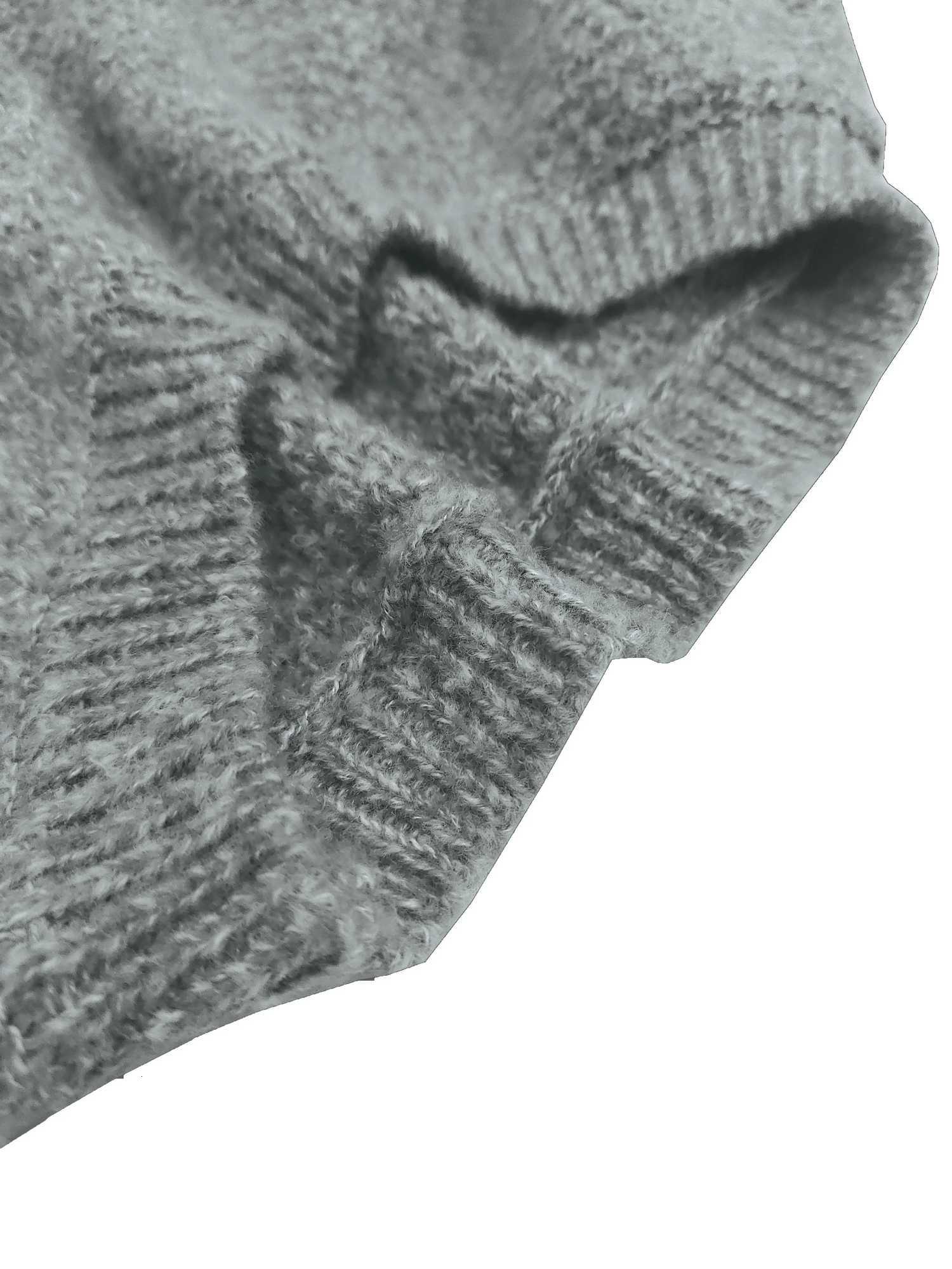 New Autumn and Winter Solid Color Round Neck Sweater Versatile for Daily Use Loose Lantern Sleeve Design Womens PulloverT251027