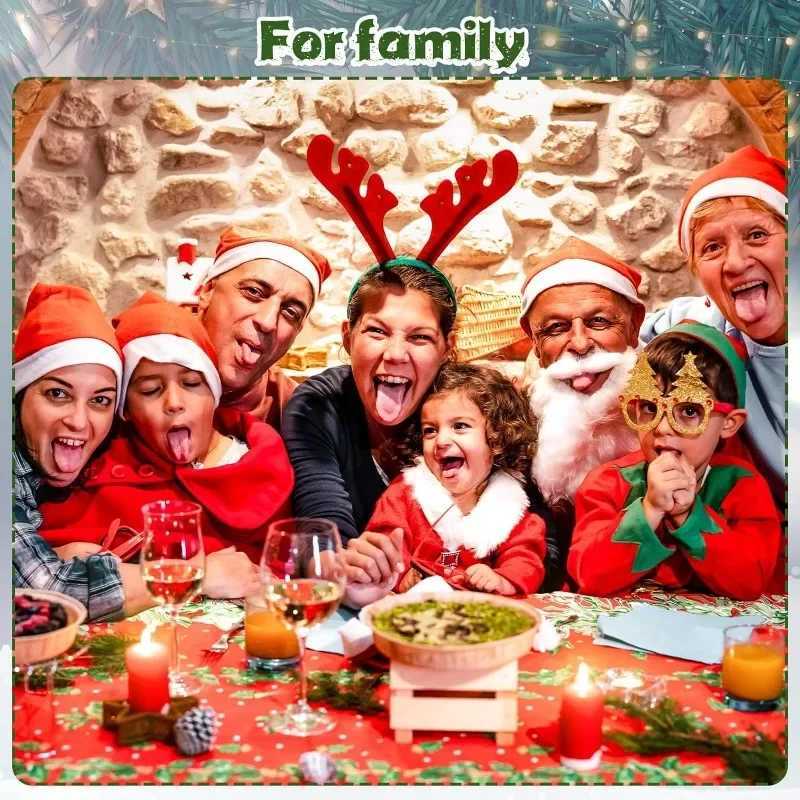 Red Christmas Hats for Adults Kids Nonwoven Fabric Santa Claus Xmas Hats Cap Merry Christmas New Year Festival Party DecorationW251027