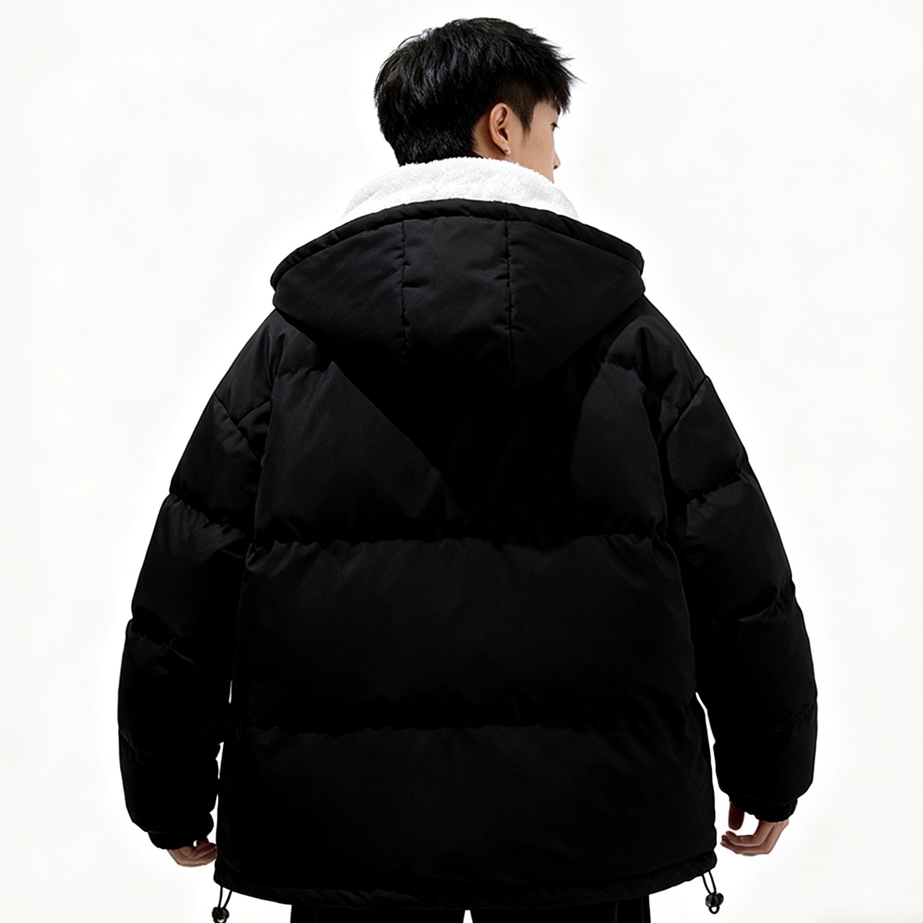 Women's Down & Parkas Warm Sherpa Lined Layered Look Hoodie Casual Unisex Winter Outerwear with Pockets