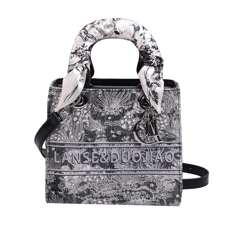 Free shipping designer bag New Style Women Embroidered Scarf Handbag High-end Fashionable Versatile Shoulder Crossbody Bag