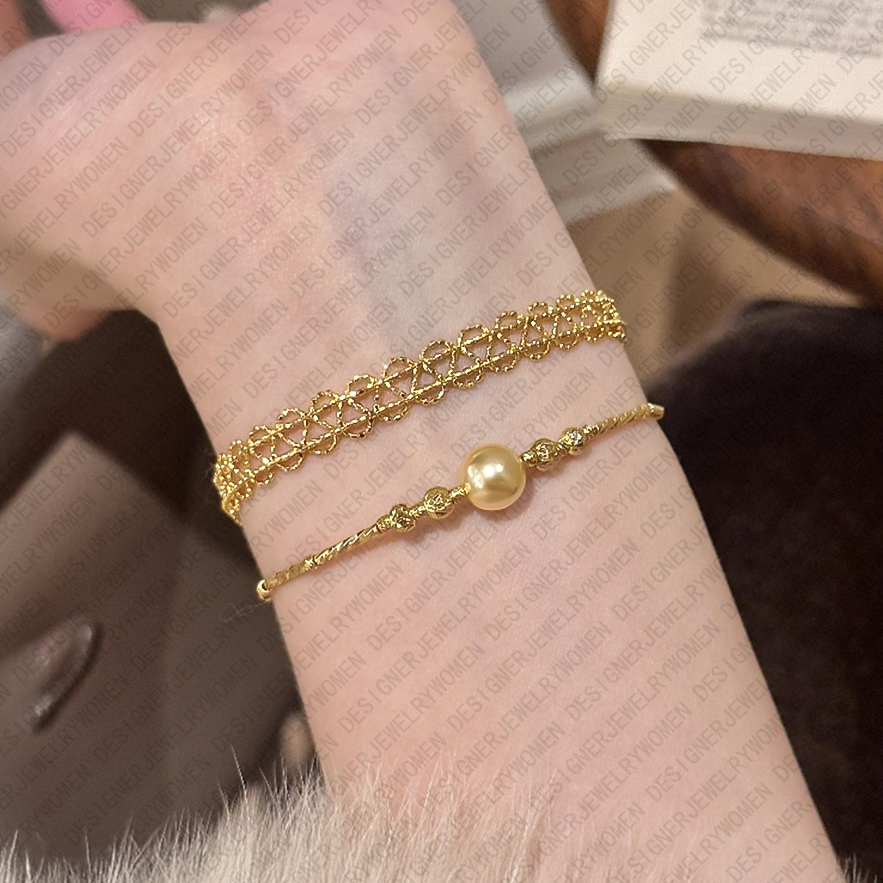 Designer Bracelet for Women French Style Bracelets Layered Bangle lace Bangles Charm Luxury Jewlery Designer for Women Elegant Chic Gift Free shipping