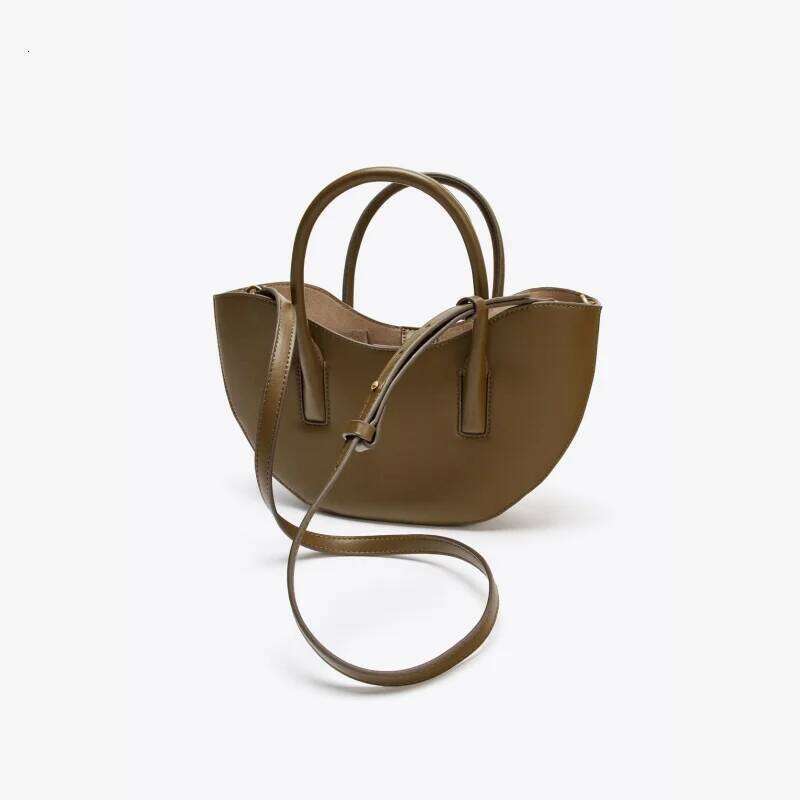 Women's OVAL MINI SHOPPER Bag, Fashionable Half-Moon Handbag, Spacious Crossbody Satch, Design For Everyday Style