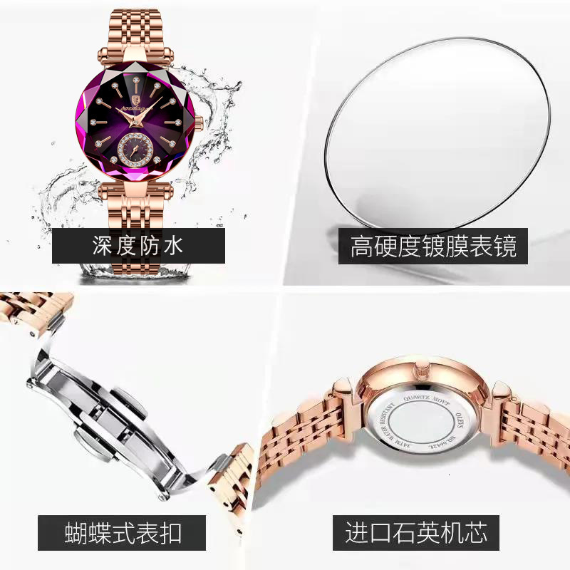 Designer Watch 2025 New Women's Luxury Watch Fully Automatic Mechanical Quartz Waterproof Elegant Crystal Ultra-thin Luxury Style Wristwatch