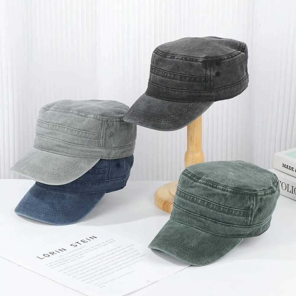 Big Head Man Large Size Pure Cotton Army Flat Cap Outdoors Baseball Cap Summer Polyester Plus Size Military HatW251027