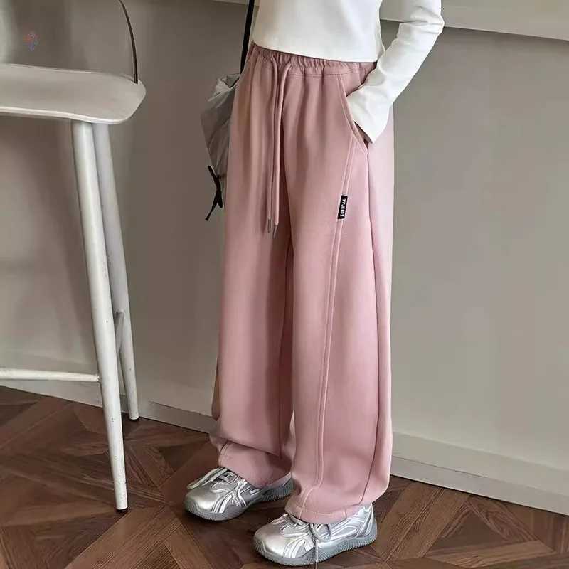 2025 New Girls Wide Leg Pants Autumn New Style Childrens Casual Sports Banana Trousers for Big Kids Spring And Autumn SeasonT251027