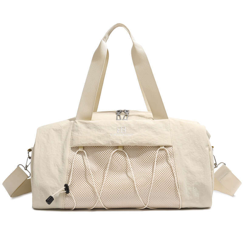 Designer's niche nylon luggage bag - mesh fabric design, multifunctional shoulder straps, ideal choice for gym and travel