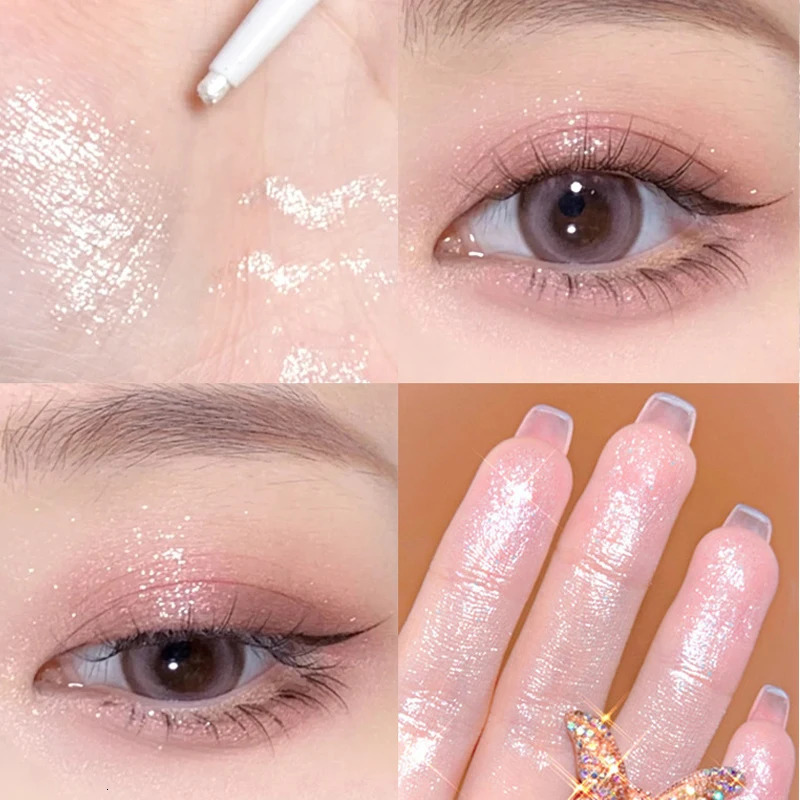 6Color Shiny Eyeliner Highlighter Stick Pearl Matte Lying Silkworm Pen Tea Brown Eye Shadow Waterproof Beauty Makeup Cosmetics 251027
