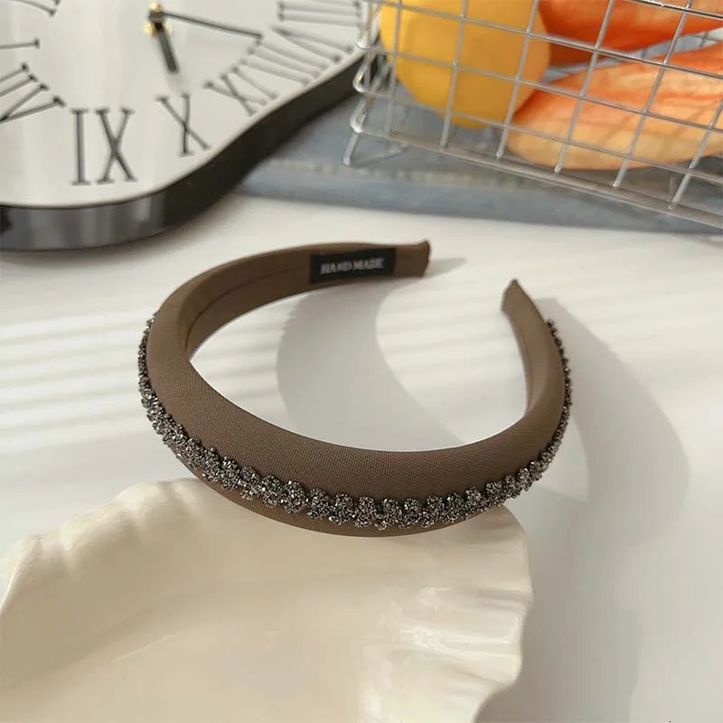 Rhinestone Chain Headband for Women Hair Accessories Fashion Thick Hairband Solid Ladies Outdoot Hair Ornament Head Band 251023