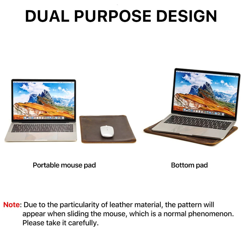 CONTACTS FAMILY Genuine Leather Laptop Sleeve Case For Pro Air 13 14 16 M4 M3 M2 Cover HP DELL XPS 13 Computer Bag Men 251027