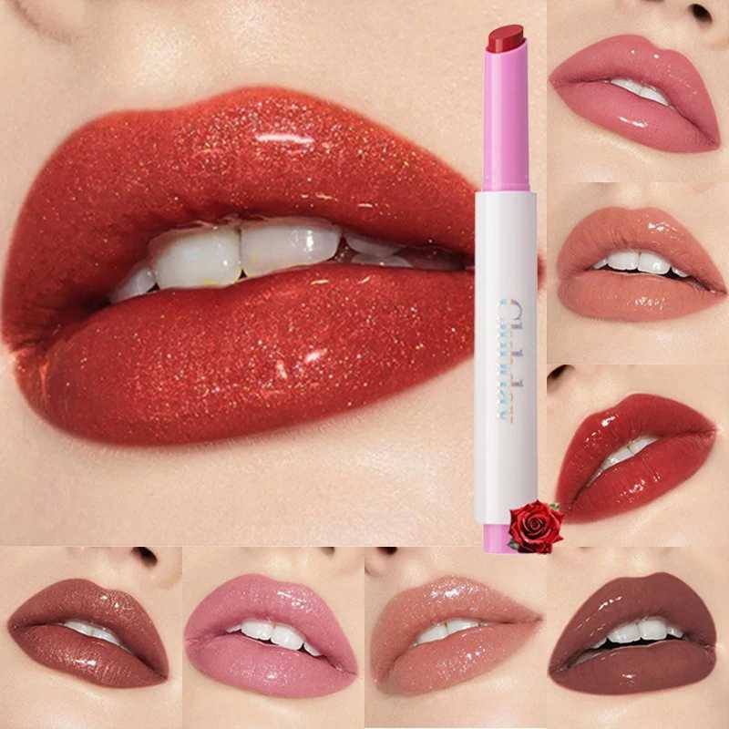 Water Glossy Mirror Lipstick Lasting Moisturizing Lip Balm Glitter Pearl Solid Lip Gloss Sexy Red Brown NonStick Cup Lip Tint W251027