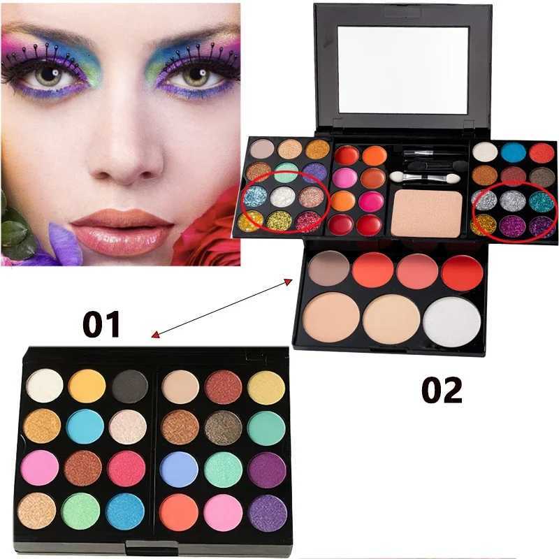 Mini Travel Size Makeup Palette Kit Waterproof Eyeshadow Blush Pressed Powder Lipstick Set Women Korean Cosmetics COLOR01XJ251027