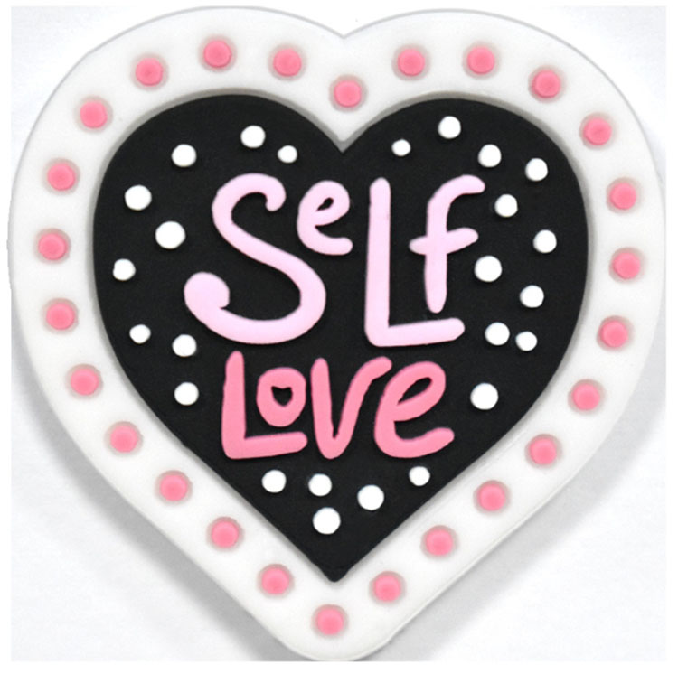 Self Love shoe charms pvc soft red flower shoe decoration buckle clog accessories wristband pin button