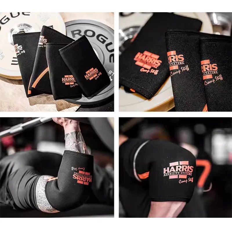 1 Pair 9mm Elbow Pads or Knee Pads for Gym Fitness Bench Press Deadlift Weightlifting Crossfit Sports Knee SleeveElbow Sleeve 251023