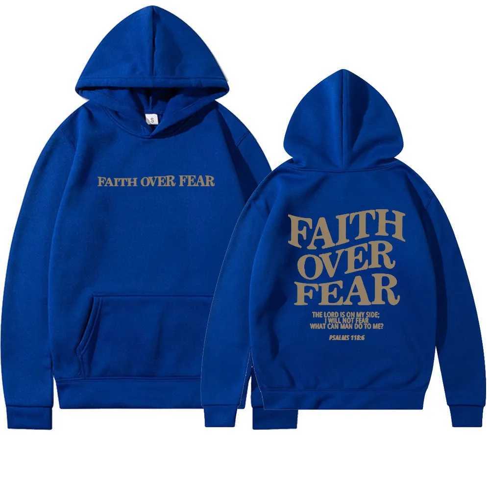 Cross border ecommerce 2024 casual hoodie Faith Over Fear unisex printed hoodie W251027