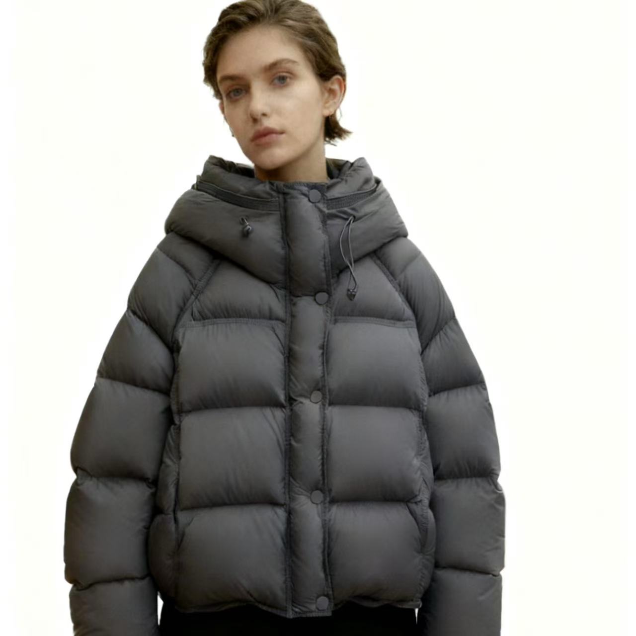 Women's Short Puffer Jacket with Cloud-like Texture 2025 New Style - White Goose Down Thickened & Warm Hooded Bread-style Outerwear