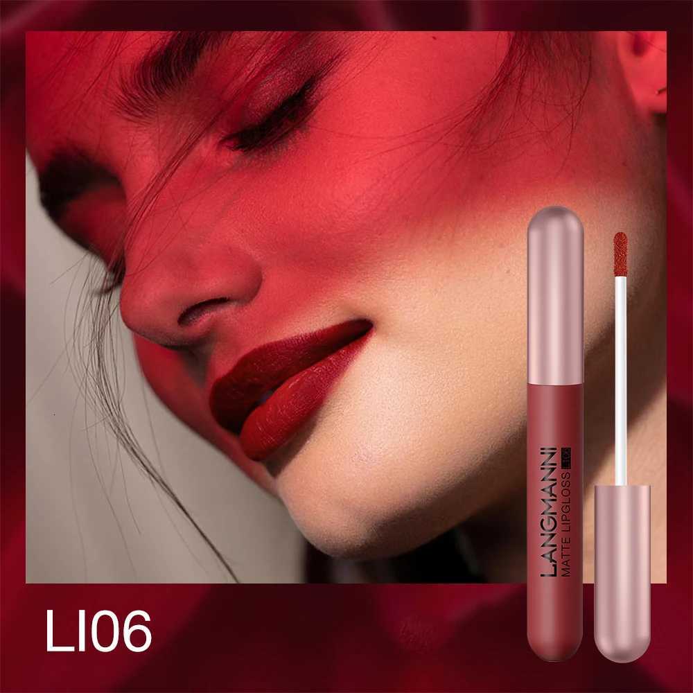 Langmani 6packset matte lip gloss velvet lipstick longlasting and non stick to cup liquid lipstick W251027