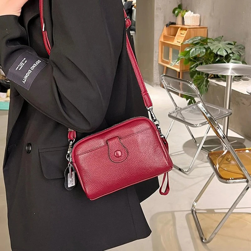 Women Genuine Leather Shoulder Bag Casual Female Small Crossbody Bags For Women Bag Cell Phone Bag Day Clutches 251027