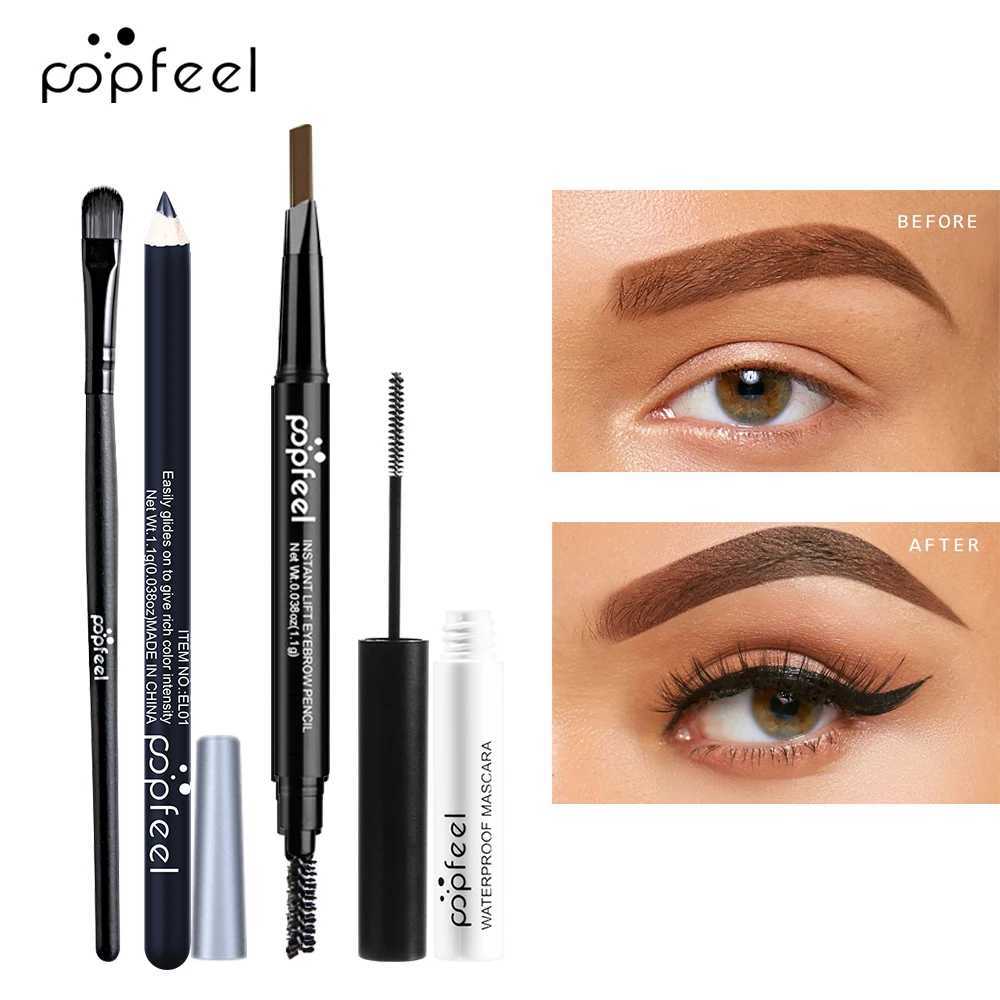 POPFEEL Essential Eye Makeup Set40 Color Eyeshadow Palette Mascara Eyebrow Pencil Eyelinerand Eyeshadow Brush for EverydayXJ251027