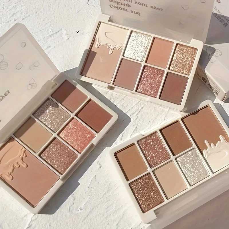 7 Color 2in1 Eyeshadow And Blush Palette Oat Milk Tea Nude Chestnut Matte Shimmer Waterproof LongLasting MakeupXJ251027