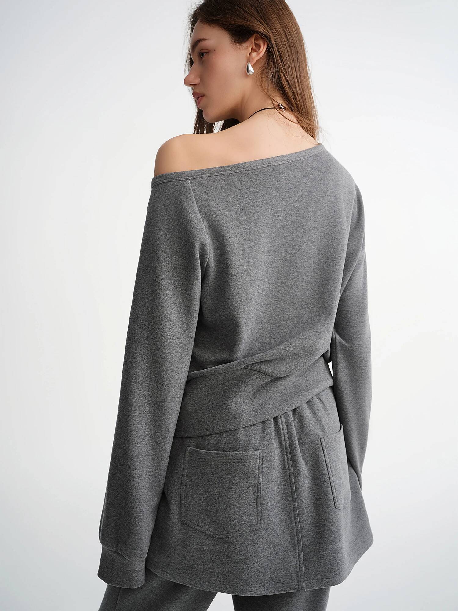 winter jacket women DUSHU Plus Size Women's Off-Shoulder Hoodie Two-Piece Fashion Set with Unique Design Fall Winter Style Fantasy Collection