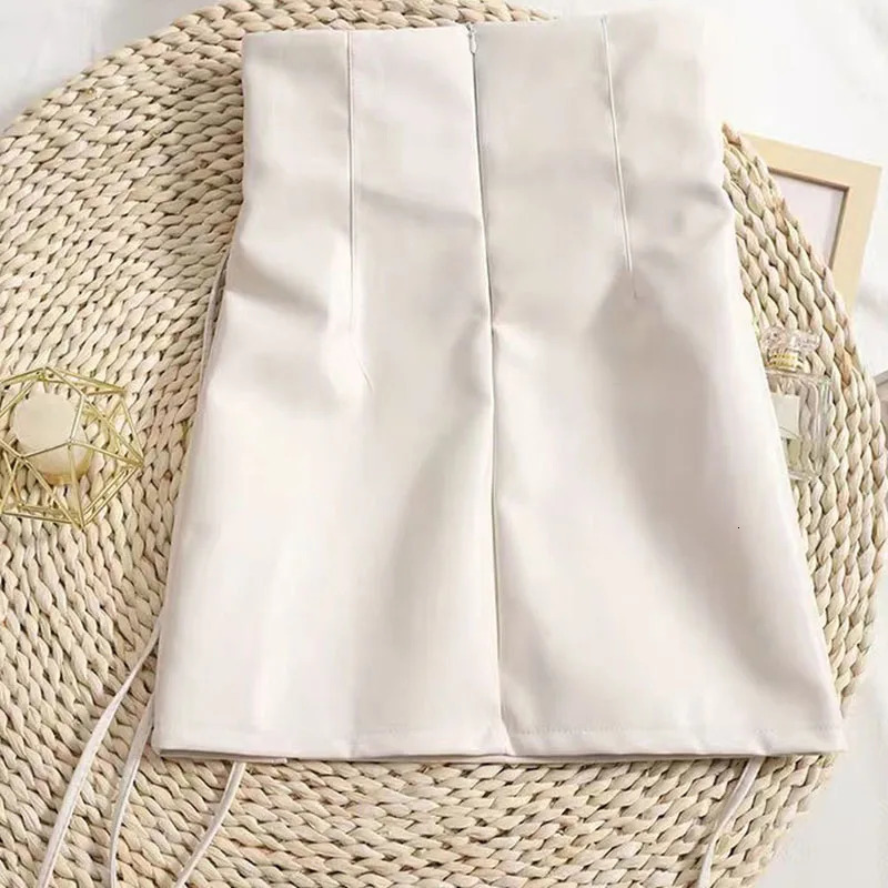 Black Leather Mini Skirts Women Gothic High Waist Slim Fit Lace Up Pencil Skirt Female Sexy Club Back Zipper Split Bag Hip 251027