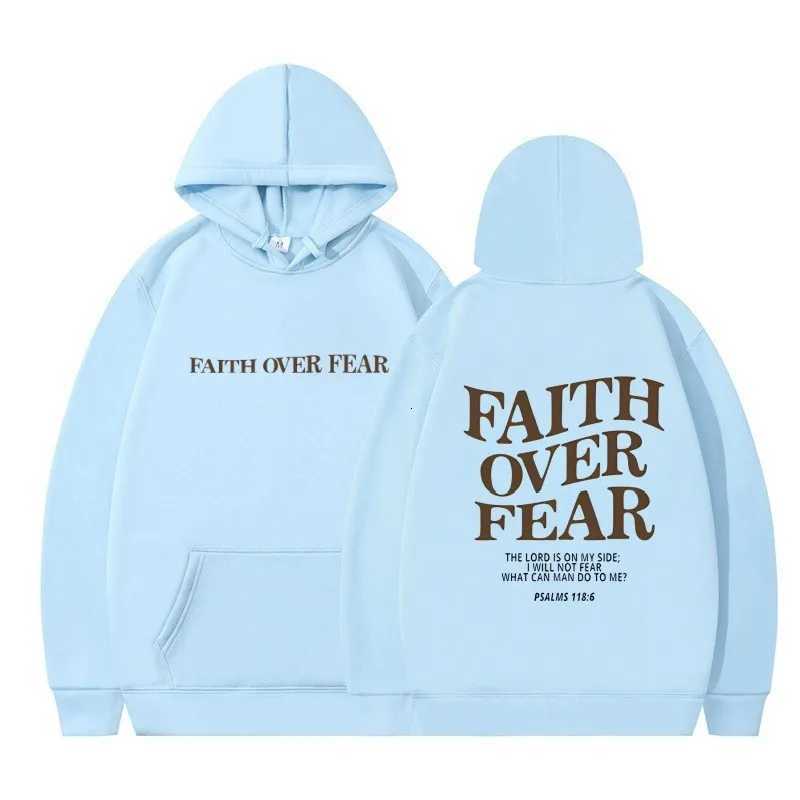 Cross border ecommerce 2024 casual hoodie Faith Over Fear unisex printed hoodie W251027