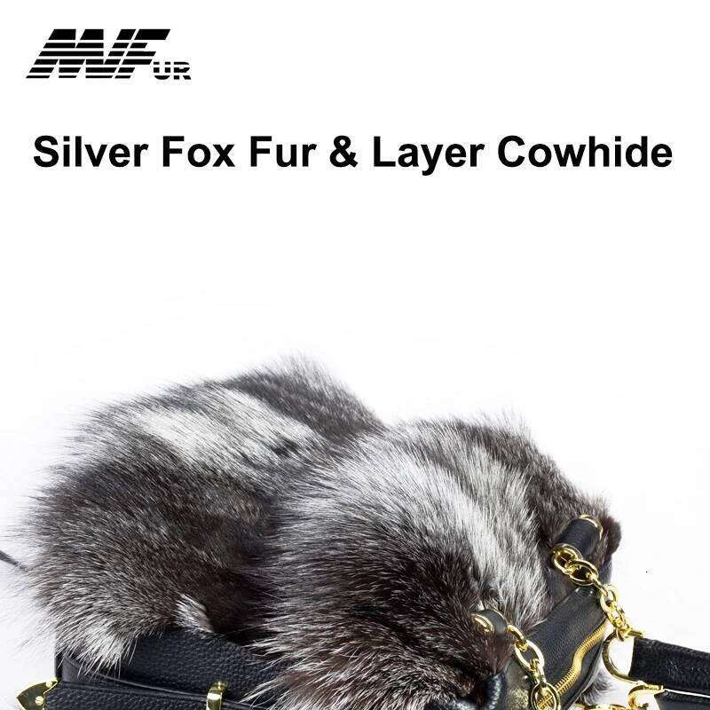 Designer Luxury MS Minshu Women Fashion Natural Sier Handbag Lady Shoulder Bag Real Fox Fur Hand Bags