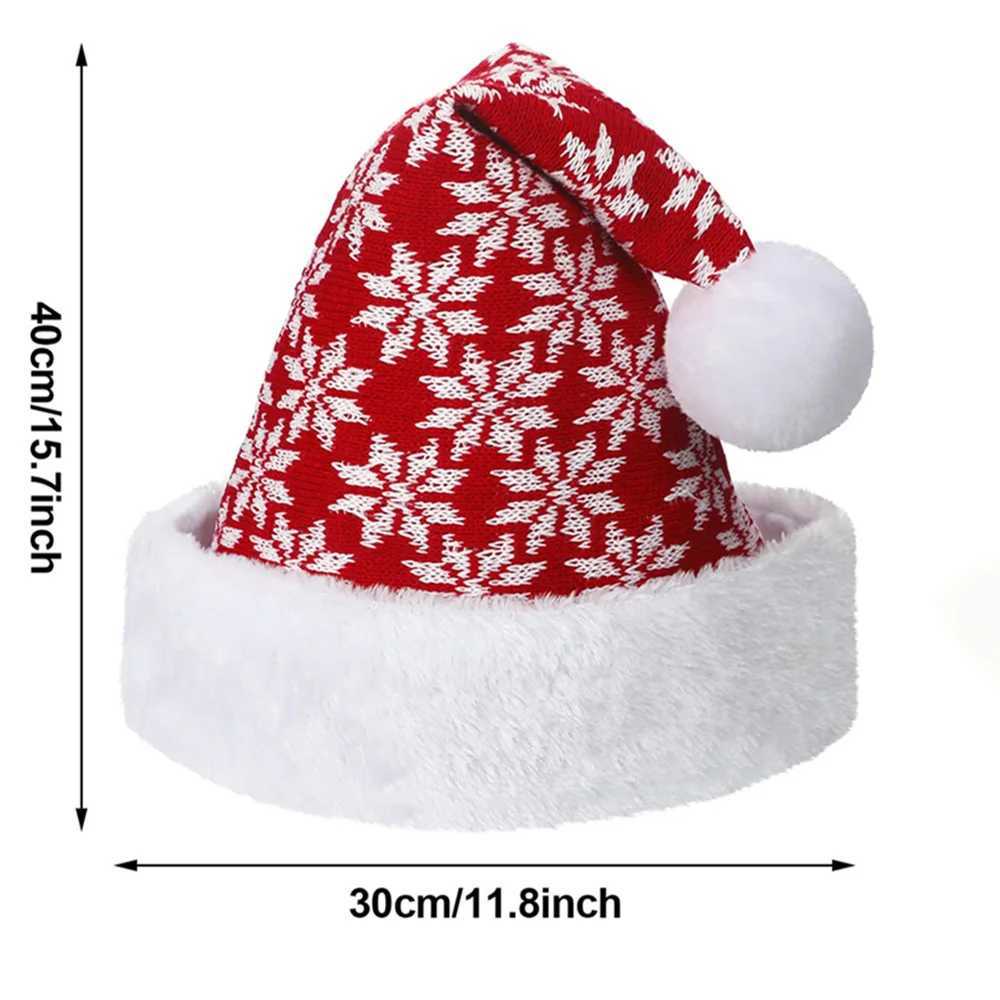 2025 Winter Thicken Knitted Adult Christmas Warm Hat Christmas Gifts New Year Party Gift Holiday Costume Decoration SuppliesW251027