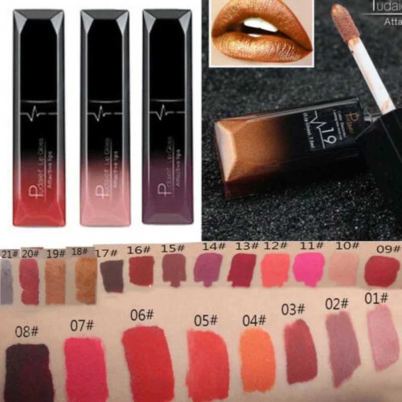 Waterproof Nude Matte Velvet Glossy Lip Gloss Lipstick Lip Balm Sexy Red Lip Tint 2 Colors Women Fashion Makeup Lipstick Tube W251027