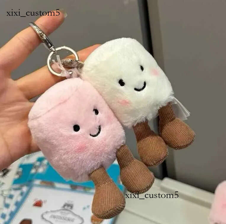 JellyCats Cotton Candy Cute Soft Two Tone Keychain Bag Plush Accessories Doll Car Pendant Holiday Gifts W250526 new