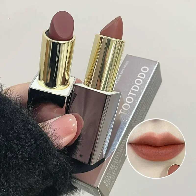 Sexy Matte Punk Dark Brown Lipstick Waterproof Lip Gloss Long Lasting NonStick Cup Smoked Matte Lipstick Korean Makeup Cosmetic W251027
